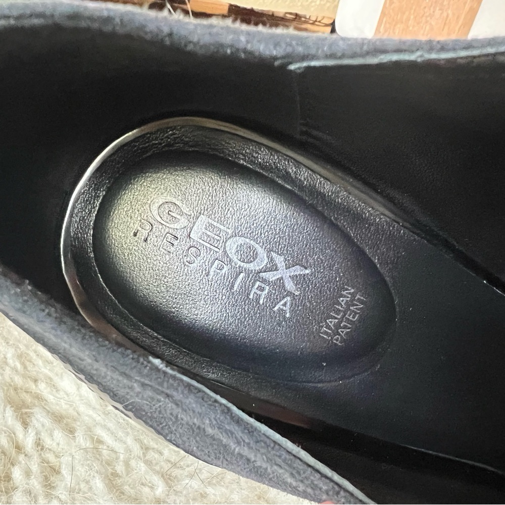 GEOX Italian genuine leather Oxford Heels - Black - Picture 9 of 10